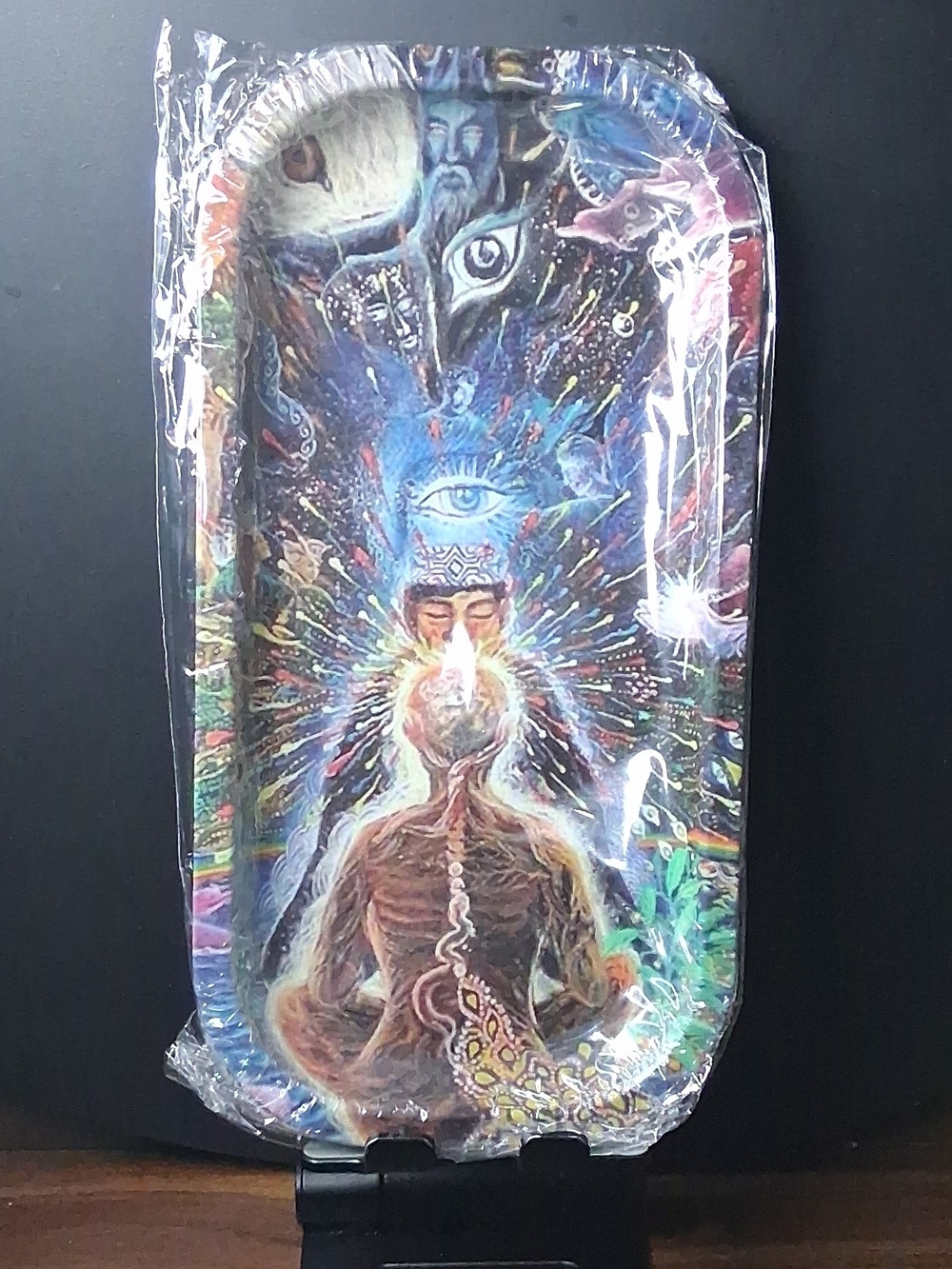 Mystic Vision Meditation Rolling Tray - Multicolor Spiritual Art